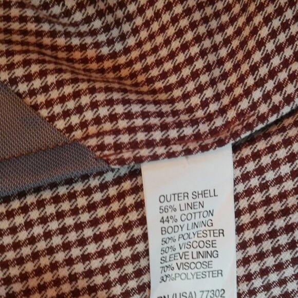 Zara Men’s Brown and White Checkered Jacket 38 - Picture 12 of 14